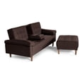 thumbnail image 4 of Sala Modular Sofá Cama Reversible Makora de Lino Chocolate con Portavasos, 4 of 9