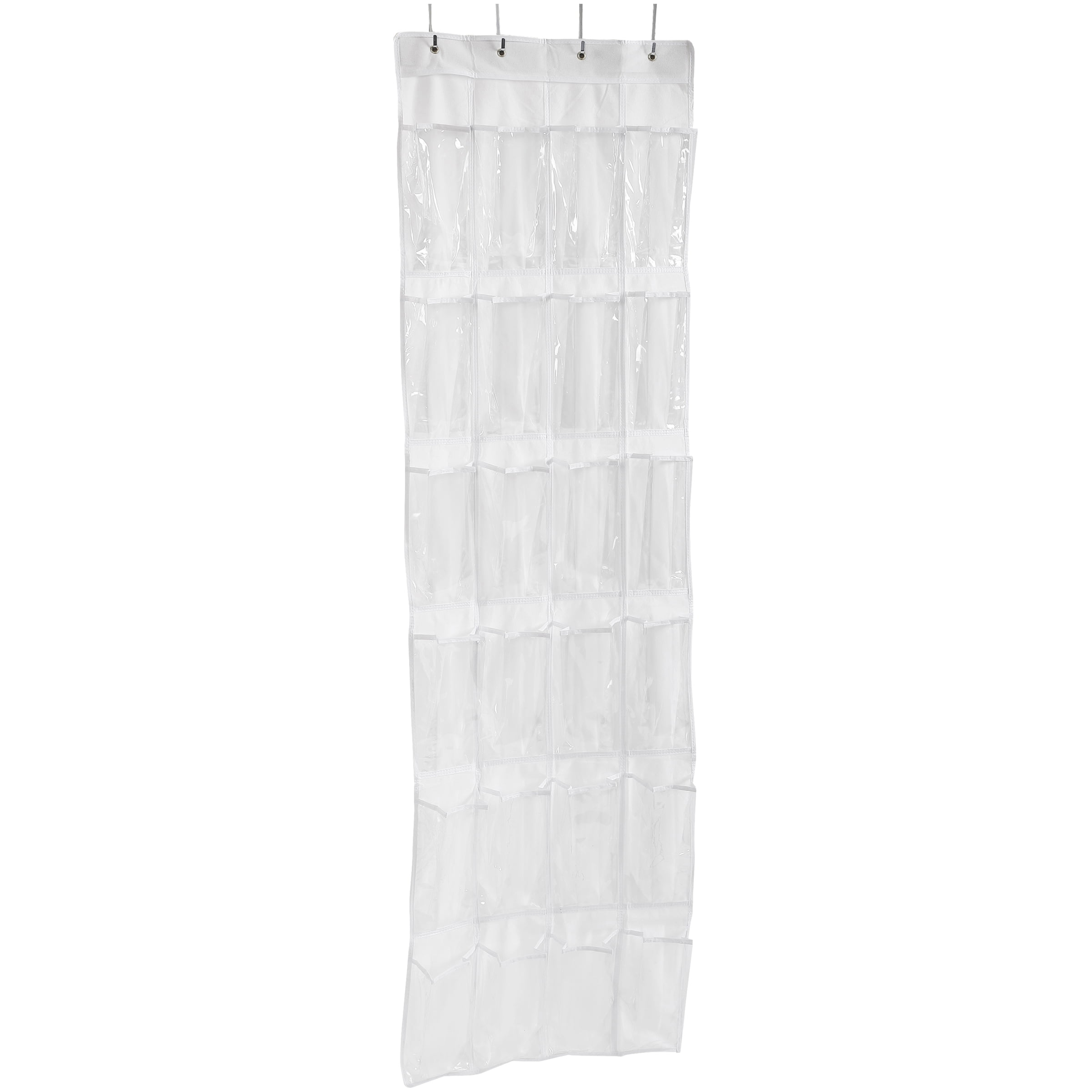 Mainstays Nonwoven 24 Pocket Over-The-Door Shoe Organizer Soft Silver B15 