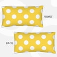 thumbnail image 7 of King Pillow Cases Standard Size - Yellow And White Polka Dot Soft Envelope Closure Microfiber Block Print Pillow Cover, Wrinkle Stain Resistant Travel Pillow Covers Standard Size 20x36in, 7 of 7