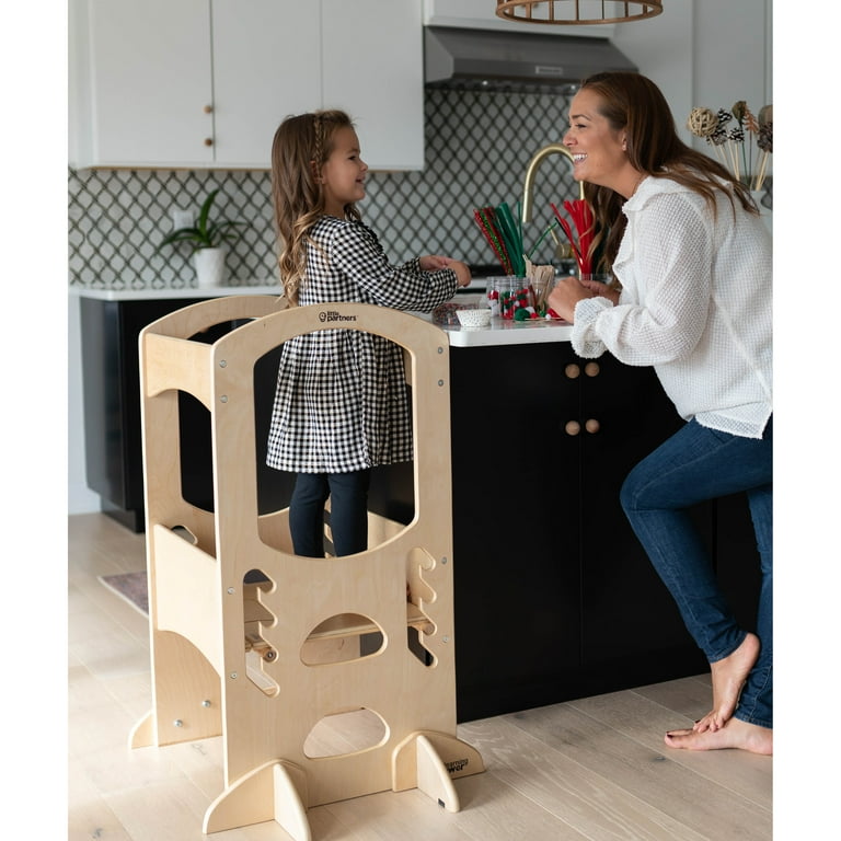  Little Partners Limited Edition Learning Tower - Wooden Kitchen  Stool and Helper Tower for Babies, Toddlers and Kids, Team Building Skills,  Kitchen Step Stool, Learning Tower for Toddlers(Natural) : Toys 