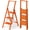 Orange 3 Step, variant on Step Foldable Aluminum Step Ladder with Handgrip -Slip Pedal lbs Capacity Lightweight &; Portable for Home Kitchen Office Garage (Pale )
