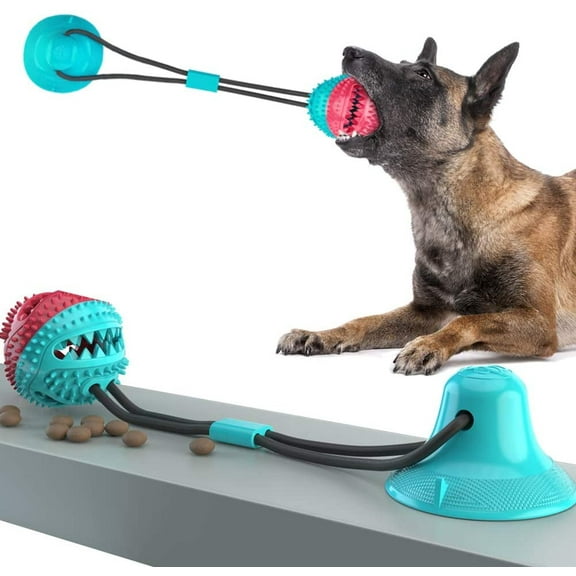 Suction Cup Dog Toy for Tug of War, Dog Chew Toys for Aggressive Chewers Interactive Dog Toys, Durable Teeth Cleaning Dog Toy