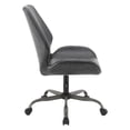 thumbnail image 4 of Scranton & Co Modern Office Chair in Black Faux Leather Titanium Base, 4 of 10
