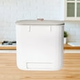 thumbnail image 6 of AuroraX Stylish Kitchen Trash Can with Lid White 1.6 Gallon Garbage Container Basket Plastic Art Deco Trash Bin for Narrow Spaces, 6 of 6