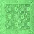 thumbnail image 1 of Ahgly Company Indoor Square Oriental Emerald Green Traditional Area Rugs, 3' Square, 1 of 4