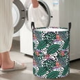 thumbnail image 6 of Uemuo Tropical Leaves Pattern Circular Laundry Hamper Basket with handles,Collapsible laundry basket,Large capacity laundry hamper,Laundry Organizer-Small, 6 of 8