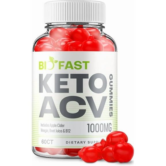 Bio Fast Keto ACV Gummies - Official - Keto BioFast ACV Advanced Formula Plus Apple Cider Vinegar Dietary Supplement B12 Beet Root Juice Men Women 60 Gummies