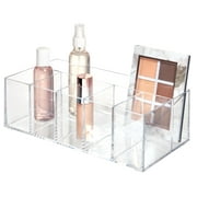 iDesign Clarity Clear Cosmetic Organizer for Vanity,  6 Compartments
