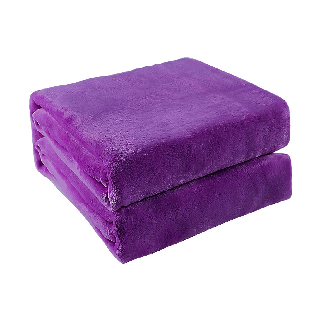 Unique Bargains Fuzzy Plush Flannel Fleece Throw Blanket Purple Queen Walmart Com Walmart Com