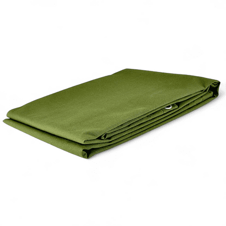 6 ft. x 8 ft. Olive Green Canvas Tarp 10oz - Water Resistant & Breathable - Heavy Duty Tarps - Multipurpose Tarpaulin Cover for Camping Tent