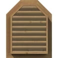 thumbnail image 4 of 24"W x 30"H Octagonal Top Gable Vent (29"W x 35"H Frame Size): Unfinished, Functional, Smooth Western Red Cedar Gable Vent w/ Brick Mould Face Frame, 4 of 12