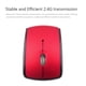 thumbnail image 3 of Seitruly Ratón inalámbrico portátil plegable de 2,4 GHz, 1600DPI, 3 botones, ratón de escritorio para juegos, ratón plegable para oficina en casa, Juegos de teclado y mouse para computadora rojo, 3 of 4