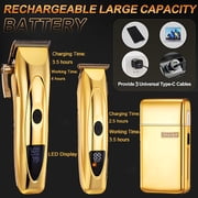 Roziapro Hair Clippers and Foil Shavers Kit for Men Rechargeable Cordless Barber Trimmer with Guards