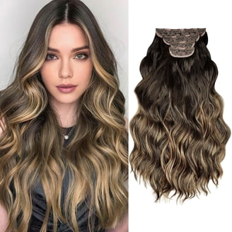 HAIRRO 4PCS Clip- in Synthetic Hair Extensions Long Wavy  display picture 2