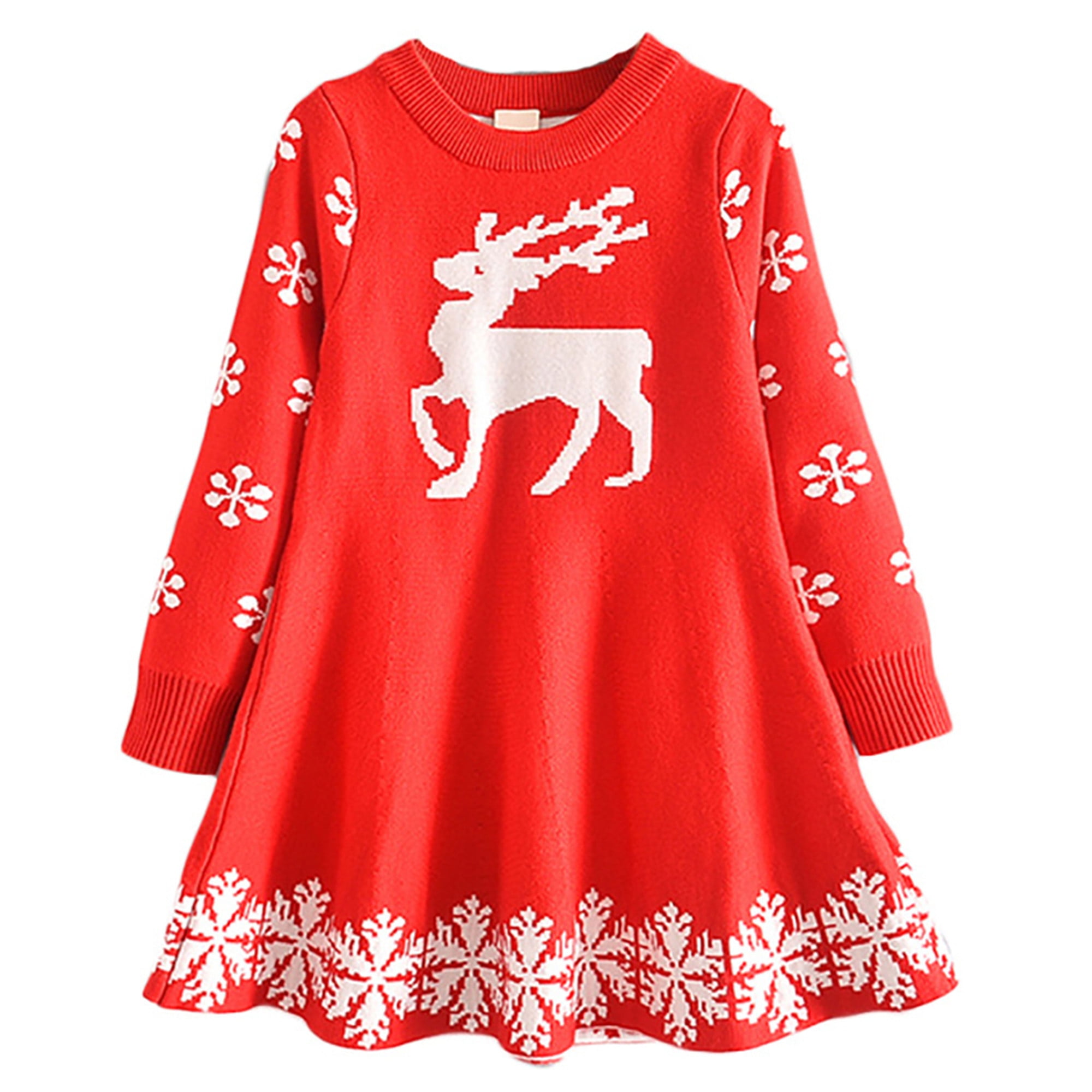 Christmas Sweater Dress Girls