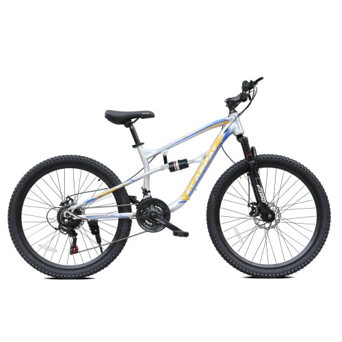 Raistyw 26" Mountain Bike for Adults, 21-Speed Adult MTB with Disc Brakes, High-Strength Steel Frame, All-Terrain Off-Road Bicycle for Men and Women, Grey