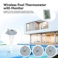 thumbnail image 4 of Tiptop Home Pool Thermometer Easy Read, IPX7 Waterproof Pool Thermometer for Water Temperature, Digital Pool Thermometer with Indoor Monitor & String for Outdoor Swimming Pools Spas Hot Tubs, 4 of 9