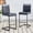 Black, variant on TesNus Counter Height Bar Stools Set of 6 White Faux Leather Modern 25 Inch Silver Legs for Kitchen