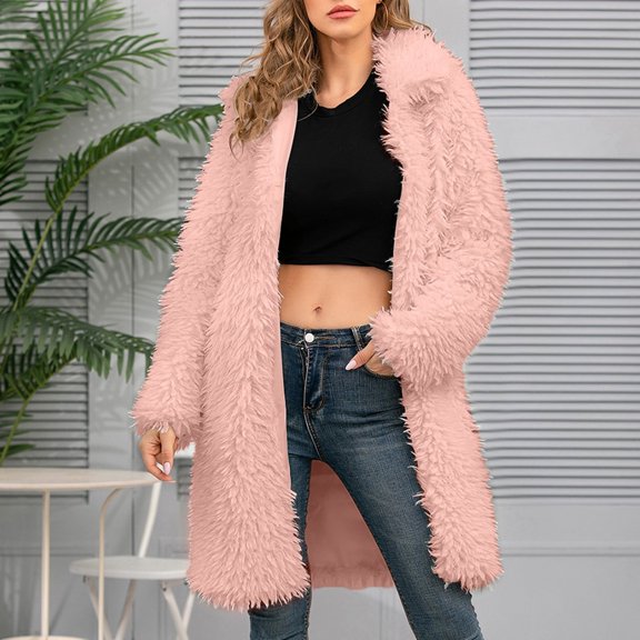 Women's Long Teddy Coat Winter Warm Puffy Jacket Women's Coat Jackets Long Sleeve Casual Long Warm Overcoat Dark Denim Jacket for Women plus Size Lightweight Jackets for Women Womens Fall Hooded