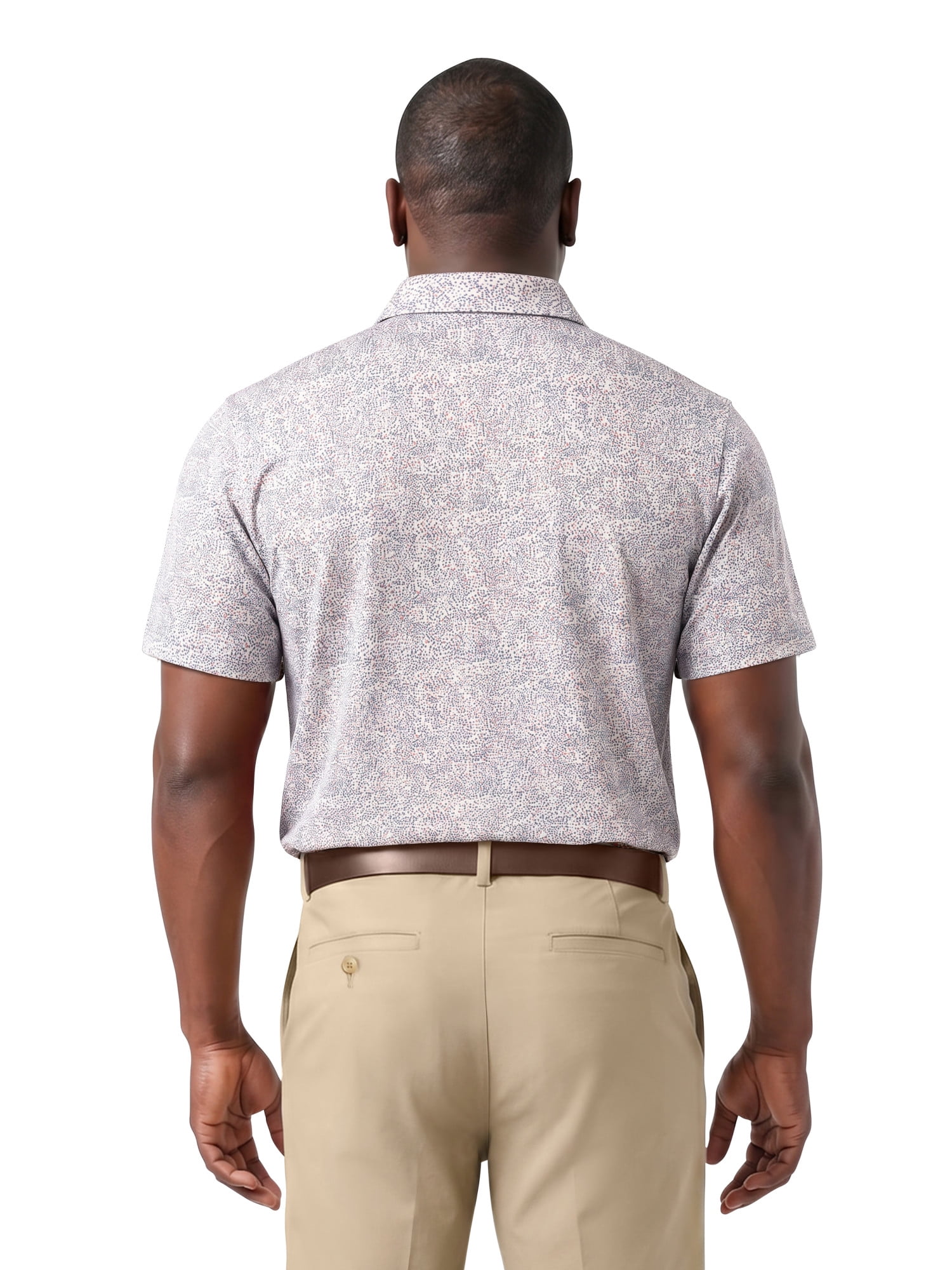 Ben Hogan Performance Men's & Big Men's Confetti Print Short Sleeve Polo Shirt, Sizes S-4XLT