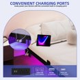 thumbnail image 4 of Uforic Full Size Floating Bed Frame with LED Lights and Charging Station, Easy Assembly Heavy Duty Metal Platform Bed, No Box Spring Required (Black), 4 of 8