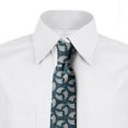 thumbnail image 2 of Vintage Necktie, Ornamental Abstract Lines, Dress Tie, 3.7", Dark Teal Eggshell, by Ambesonne, 2 of 3