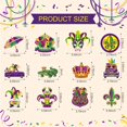 thumbnail image 4 of Husfou - 36 adornos colgantes de madera para Mardi Gras, para el hogar, fiestas de carnaval y decoración al aire libre, 4 of 7