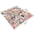 thumbnail image 3 of Chihuahua and Flower Florals Blanket,Comfortable Soft Flannel Throw Blanket,All Season,Warm Lightweight Blankets for Sofa Bed Couch Living Room Chair,50"x60", 3 of 4