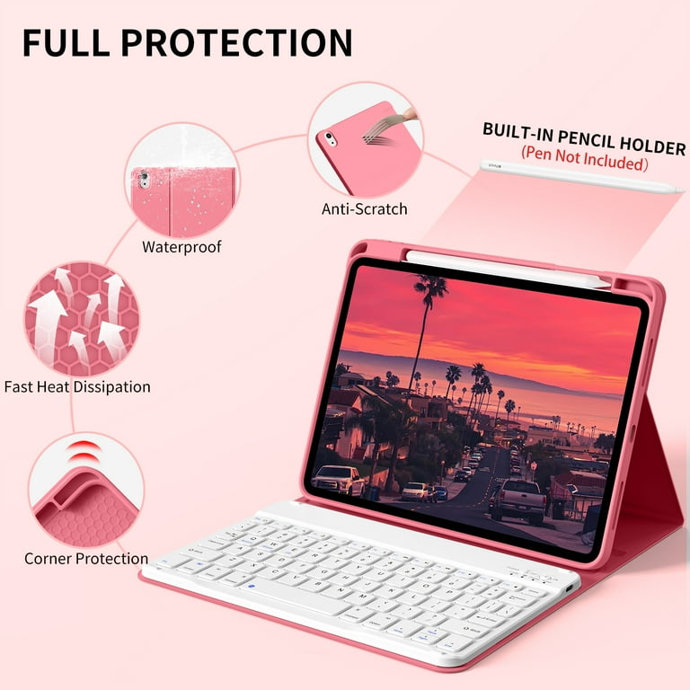 Kenke iPad Keyboard Case 11-inch 10.9-inch Pink photo 4
