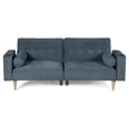 thumbnail image 3 of Sofá Cama Makora Merlak Olivo Velvet 3 Posiciones con Soft Foam Reclinable, 3 of 10