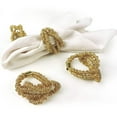 thumbnail image 3 of Square Knot Napkin Ring in Gold, Set of 4, 3 of 9
