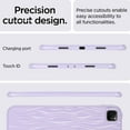 thumbnail image 3 of Case for iPad Pro 11" 2024 M4 5th Geneartion A2836/A2837/A3006, Luxury Slim Fit TPU Back Protective Shock-Absorption Corner Protection Lightweight Soft Cover for iPad Pro 11" 2024, Purple, 3 of 7
