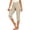Khaki, variant on QSAWXQZ Women's Capri Dress Pants High Waist Straight Leg Split Hem Stretch Trousers with Pockets Casual Work Bottoms XL