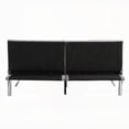 thumbnail image 3 of Modern Grey Fabric Futon Sofa Bed 220cm with Stainless Legs, 3 of 12