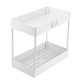 thumbnail image 2 of Debajo del gabinete del gabinete del soporte de rack organizador apilable condimento de cosméticos herramientas de cosméticos 2 niveles de armario de casa para baño cocina blanca kenally HA010538-02B, 2 of 6