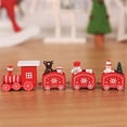 thumbnail image 2 of Ounissouiy Little Wood Merry Christmas Train Decoración Granja Camión Juguete Festival Ornamento Regalo de Año Nuevo para Niños Niñas Adultos Kits de decoración para fiestas Rojo 1, 2 of 6