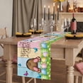 thumbnail image 2 of Table Runners 70 Inches Long Dress Scarves, Easter Farmhouse Coffee/Dining/Kitchen Table Decor, Holiday Table Runner, Spring Easter Eggs Bunny Colorful Wooden Grain 13x70 Inch, 2 of 9