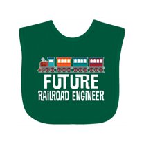 Inktastic Future Railroad Engineer Train Boys or Girls Baby Bib