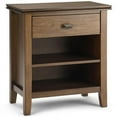 thumbnail image 1 of Trent Home Wood 24" Transitional Bedside Nightstand in Rustic Natural Brown, 1 of 11