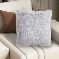 IMossad Fluffy Pillow Cases,18 x 18 Inches Square Throw Pillow Covers, Decor Furry Pillowcases, Plush Shaggy Pillow Shams Cushion Cover for Sofa Bedroom,No Insert