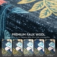 thumbnail image 4 of Wondo 6x9 Washable Floral Rug, Bright Floral Pattern Bohemian Rug for Bedroom, Low Pile Non-Slip Decorative Rug for Living Room, Kids Room, Office, Dining Room, Navy Blue, 4 of 8