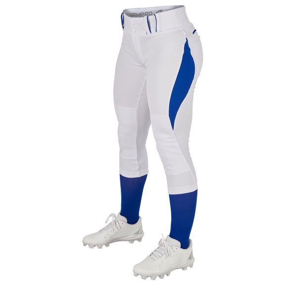 Surge 2 color Softball Pant - WHITE,ROYAL - 2XL