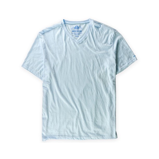 American Rag Edv playera gráfica con cuello en V para hombre, azul, grande American Rag Camiseta gráfica