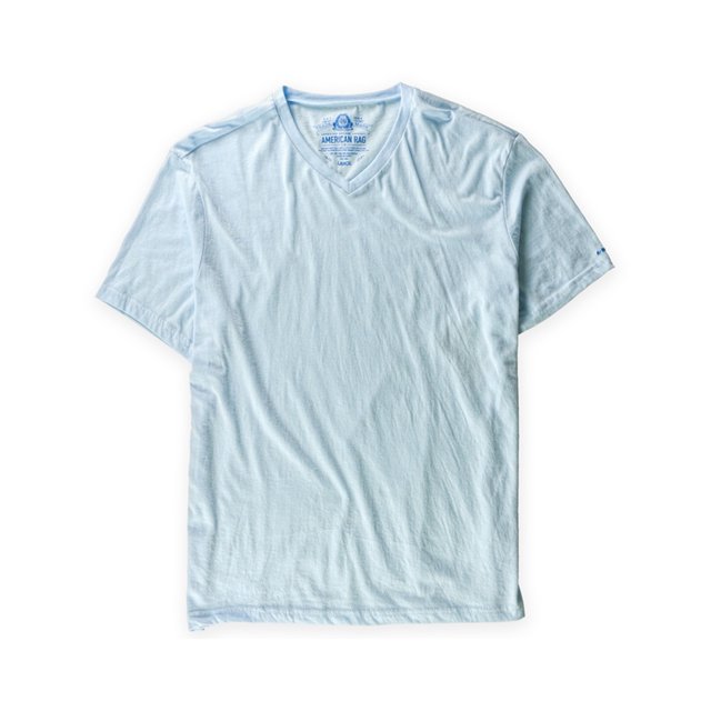 American Rag Edv playera gráfica con cuello en V para hombre, azul, grande American Rag Camiseta gráfica