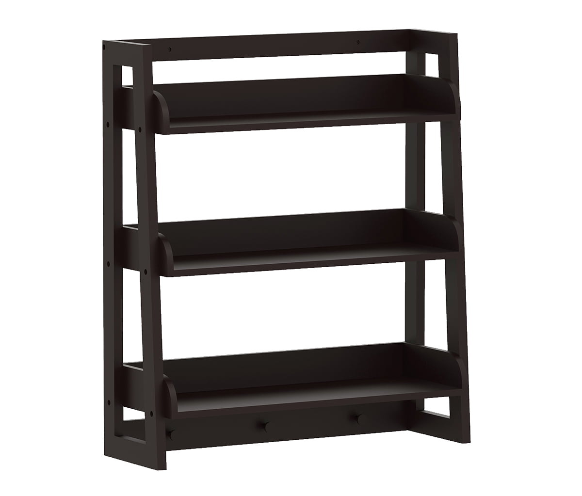 Spirich 3 Tier Bathroom Shelf Wall Mounted with Towel Hooks, Bathroom Organizer Shelf Over The Toilet (Espresso)