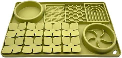 Slow Feeder Lick Mat - Suction Cup Silicone Mat for Dogs & Cats, Interactive Snuffle Toy for Slow Eating
