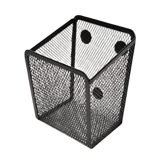 Pen Holder, Basket Organizer for Storage, Strong mesh Metal Pencil Holder to Hold whiteboard, Fridge, Refrigerator and Locker Accessories, Black