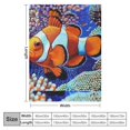 thumbnail image 4 of Orinice Clown Fish, Corals, Algae Theme Warm Lightweight Soft Fleece Blanket for All Seasons, Living Room Sofa Decor, Cow Gifts, Multiple Sizes Available 40x50in, 4 of 6