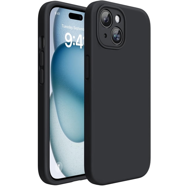 Funda para teléfono Miracase compatible con iPhone 15 negra