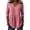 Hot Pink, variant on Womens T-Shirts V-Neck Plaid Pattern 3/4 Sleeve Loose Fit Cotton Linen Blend Pullover Tops Natural Fiber Breathable Textured Fabric Geometric Grid Print Summer Purple L